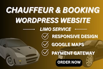 design chauffeur, limousine, booking website with wordpress