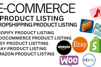 add products do product listing to shopify, woocommerce, ebay, etsy or amazon