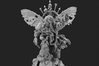 sculpt 3d warhammer figurine action figure character design 3d print with zbrush