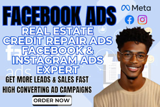 run facebook and instagram ads for real estate or credit repair