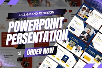 create powerpoint presentation design or pitch deck canva presentation redesign
