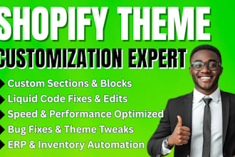 make shopify theme changes using liquid and add custom sections or blocks