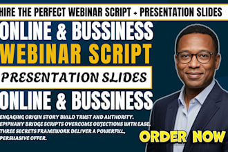 write your perfect webinar funnel, script, email, PPT slides, converting scripts