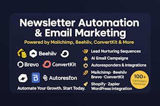 set up newsletter automation email campaigns using mailchimp beehiiv covertkit