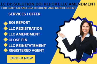 dissolve llc llc amendment boi report llc reinstatement llc registration