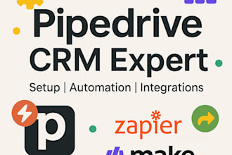 be your pipedrive expert for CRM setup, automation, and integrations