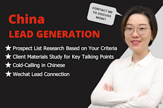 do china lead generation, build prospect cold call list and setup connections