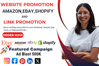 promote website etsy amazon share twitter shoutout to 100m fb ig crypto audience