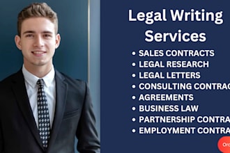 be your lawyer for legal agreements, contract, terms and conditions, mou or nda
