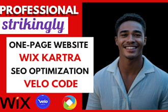 design fast onepage websites on wix strikingly kartr webador velo SEO friendly