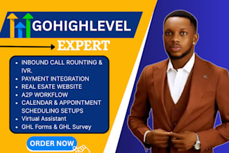 build ghl agency website, gohighlevel VA, forms, ghl survey, a2p workflows
