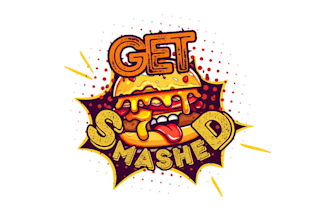 design comic style smash burger logo