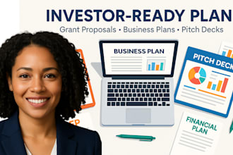 write an investor ready grant proposal, business plan, business plan writer