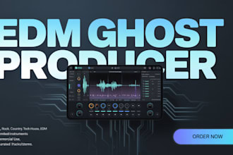 be your edm producer with custom male vocals in pop rock tech house and country