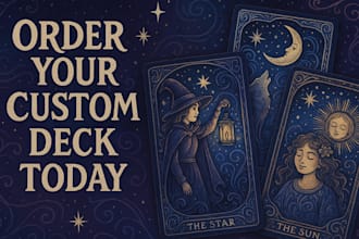 do tarot cards, oracle card , tarot, psychic illustration, custom tarot