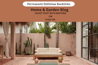 do guest post backlinks on high da, home and garden blog