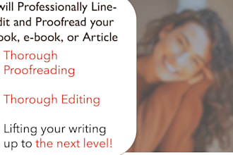 professionally line edit and proofread your book or article