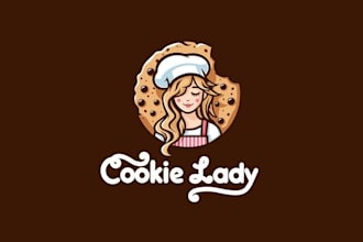 design unique cookie lady logo