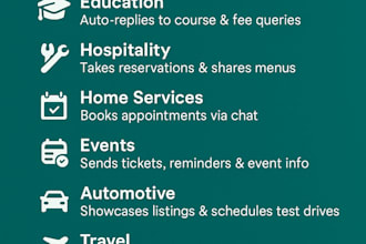 build a smart whatsapp chatbot for bookings automation customer support