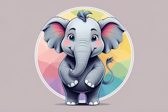 make wonderful elephant mascot logo with unlimited revision