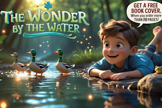 design 3d children book illustration kids story book illustration cover design