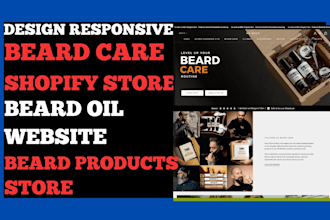 design beard care shopify store beard oil website beard products store apps