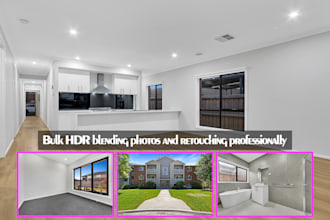 professional real estate photo editing, retouching, hdr, single, multi exposure