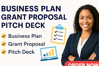 write your business plan, franchise proposal, pitch deck, financial plan
