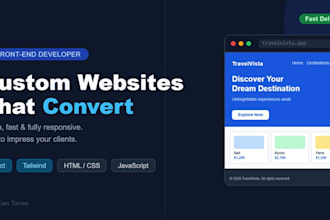 develop a professional and responsive web aplication