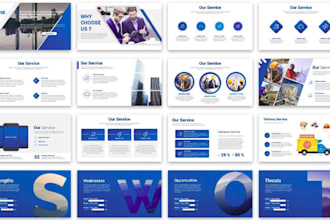 design modern corporate powerpoint presentation for reports and meetings