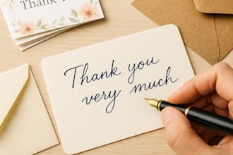 write and mail handwritten letters and thank you cards