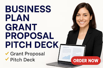 write your funded business plan, grant proposal, and pitch deck