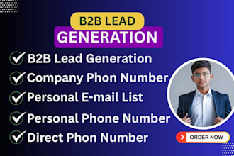 collect direct phone mobile phone number email list for b2b lead generation