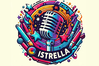 design high quality radio podcast mascot logo with my fastest delivery