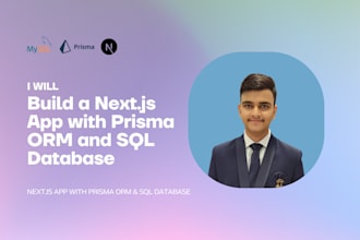 build nextjs app with prisma ORM and sql database