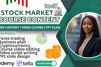 create finance course content stock trading forex trading crypto real estate