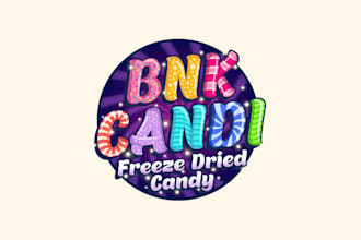 design colorful candy company logo