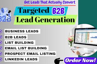 do targeted b2b lead generation and provide verified email lists for sales