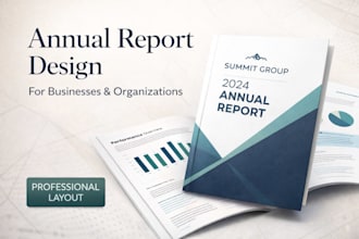 design professional annual report for print and digital use