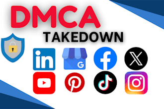 remove delete takedown defaming negative posts article social media under dmca