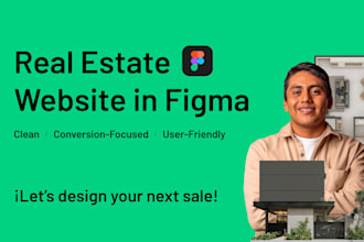design a real estate website in figma with uxui and a focus on selling more
