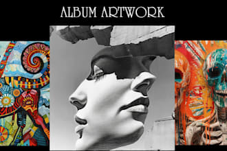 design aesthetic and abstract and unique cover art for you