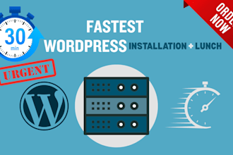 install, launch wordpress on any cloud or hosting in 1 hour