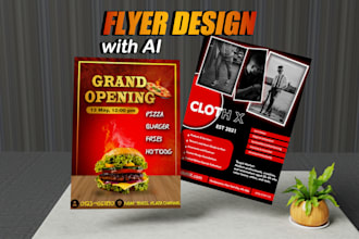 design print ready event, business and sports flyer with ai