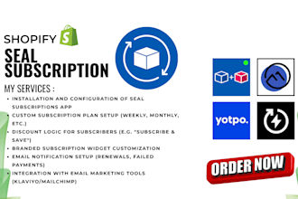 setup shopify seal subscription box recharge appstle loop bold skio yotpo