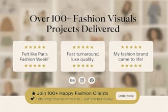 design fashion branding, lookbooks, and social media visuals