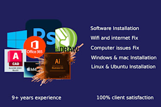 install and set up any software in mac, windows remotely