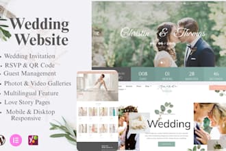 make a upcoming wedding invitation website with rsvp