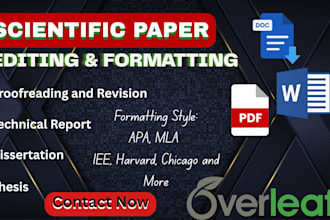 edit and format scientific manuscript q1 journal q2 writer phd dnp q3 research