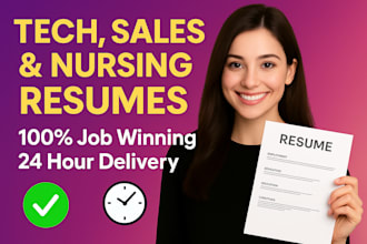 ats resume for tech, sales, and nursing professionals
